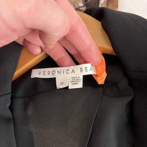 Veronica Beard Black Iconic Scuba Dickey Jacket Blazer Bi-Stretch Womens Size 00 - Picture 9 of 15